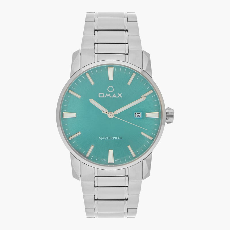 Omax Masterpiece Men's Watch with Turquoise Dial - Image 1